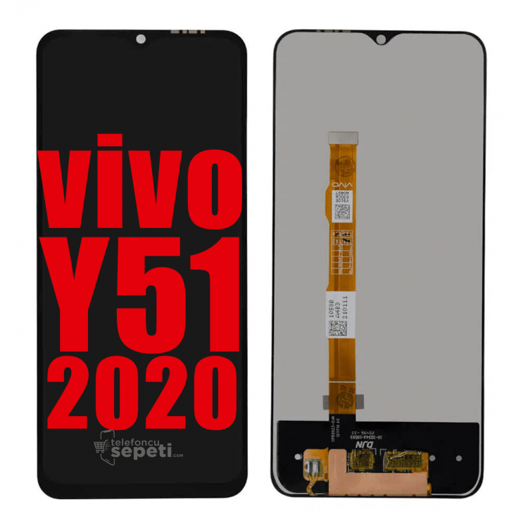 Vivo Y51 2020 Ekran Dokunmatik Siyah Çıtasız Orjinal