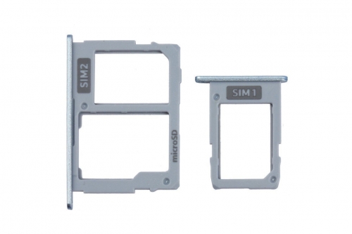 Samsung Galaxy J3 Pro 2017 J330 Sim Kart Tepsisi Gümüş Çift