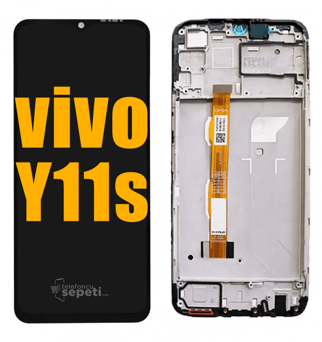 Vivo Y11s Ekran Dokunmatik Siyah Çıtalı Orjinal