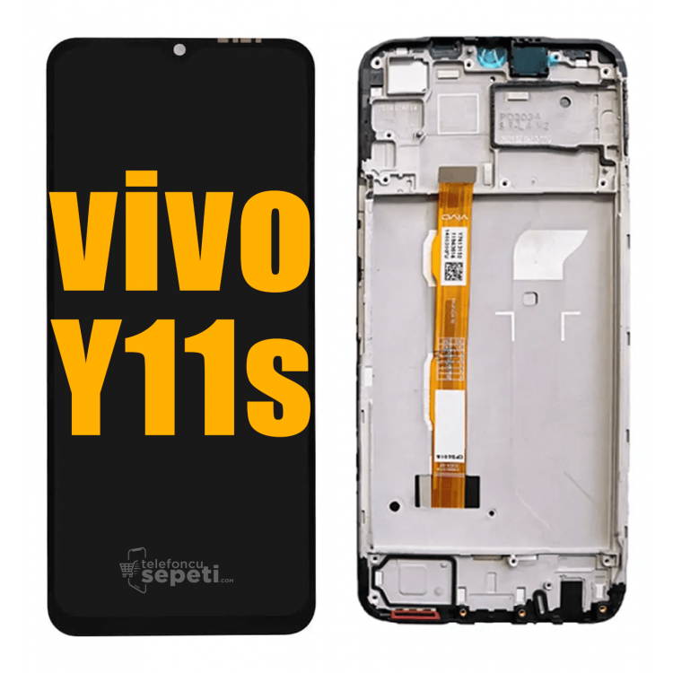 Vivo Y11s Ekran Dokunmatik Siyah Çıtalı Orjinal