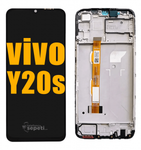 Vivo Y20s Ekran Dokunmatik Siyah Çıtalı Orjinal