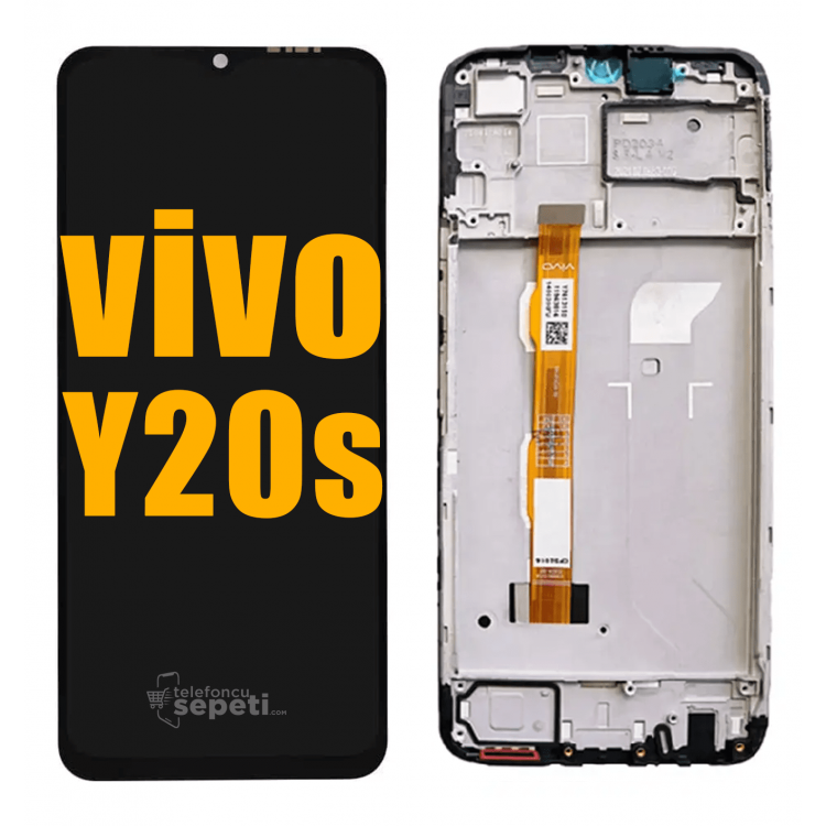 Vivo Y20s Ekran Dokunmatik Siyah Çıtalı Orjinal