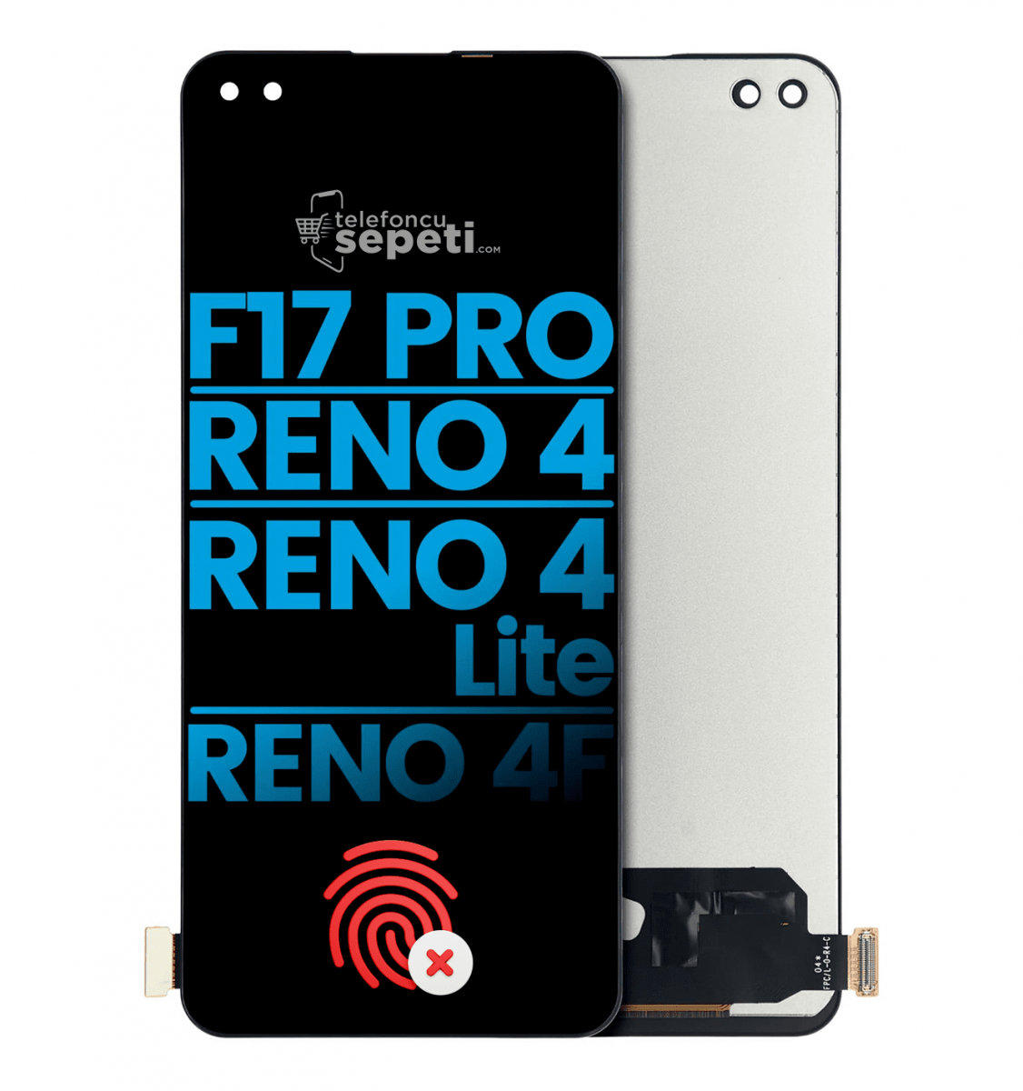 Oppo Reno 4 Lite Ekran Dokunmatik Siyah Çıtasız A Plus Kalite