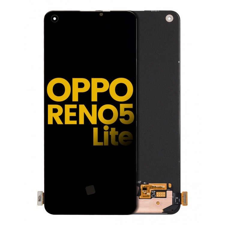 Oppo Reno 5 Lite Ekran Dokunmatik Siyah Çıtasız Orijinal