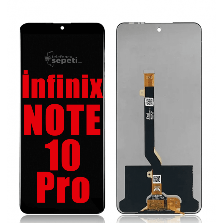 İnfinix Note 10 Pro Ekran Dokunmatik Siyah Çıtasız Orjinal