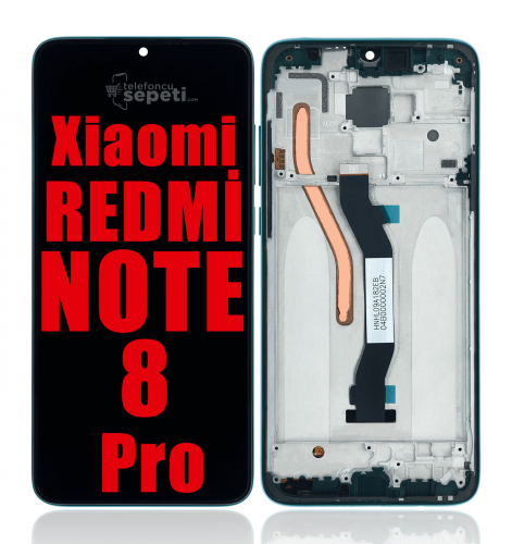 Xiaomi Redmi Note 8 Pro Lcd Ekran Dokunmatik Yeşil Çıtalı %100 Birebir Ürün