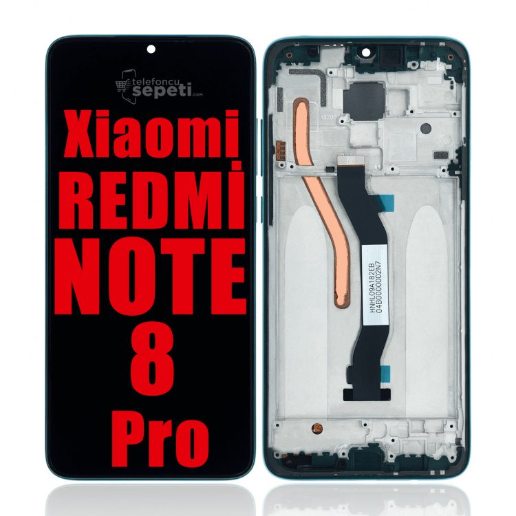 Xiaomi Redmi Note 8 Pro Lcd Ekran Dokunmatik Yeşil Çıtalı A Plus Kalite