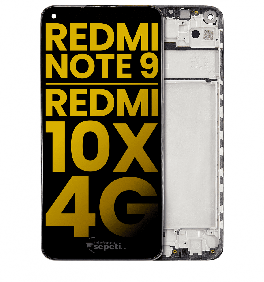 Xiaomi Redmi Note 9 Lcd Ekran Dokunmatik Siyah Çıtalı Orjinal