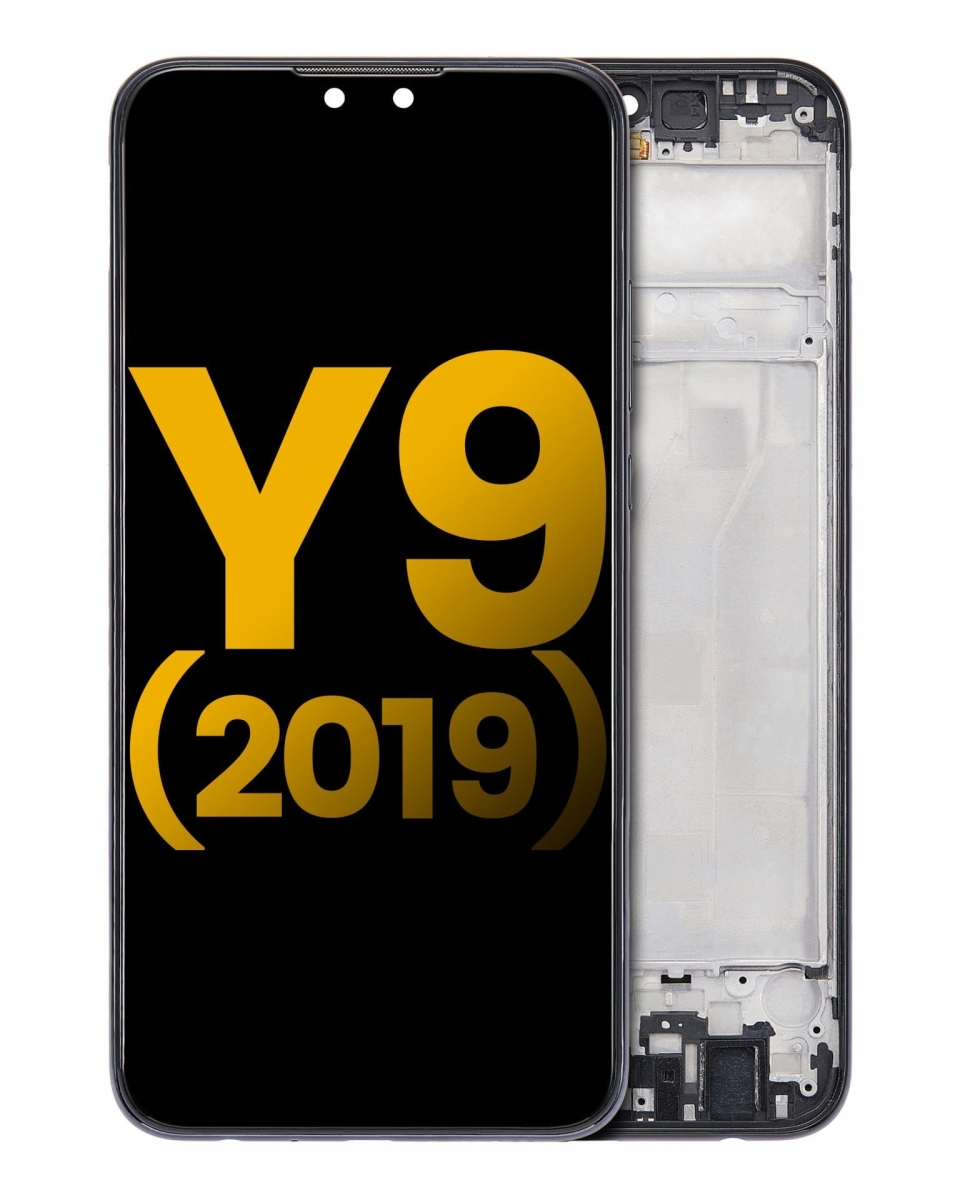 Huawei Y9 2019 Ekran Dokunmatik Siyah Çıtalı Orjinal
