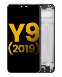 Huawei Y9 2019 Ekran Dokunmatik Siyah Çıtalı Orjinal