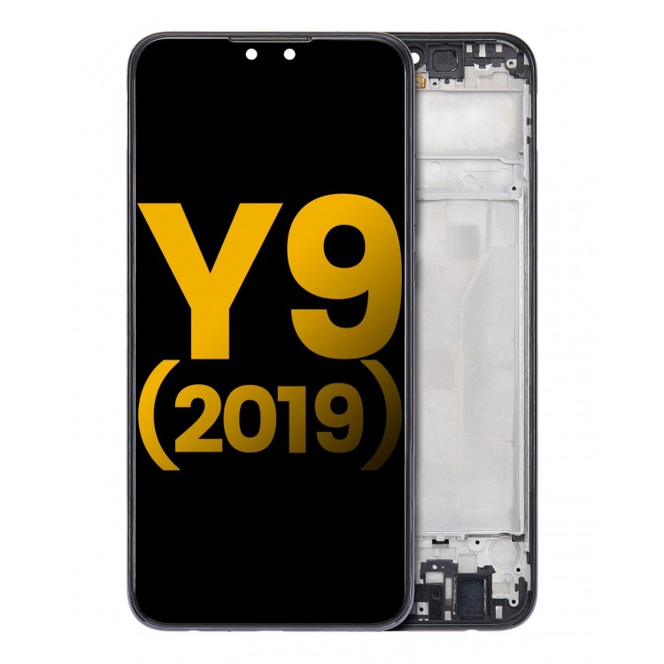 Huawei Y9 2019 Ekran Dokunmatik Siyah Çıtalı %100 Orijinal 