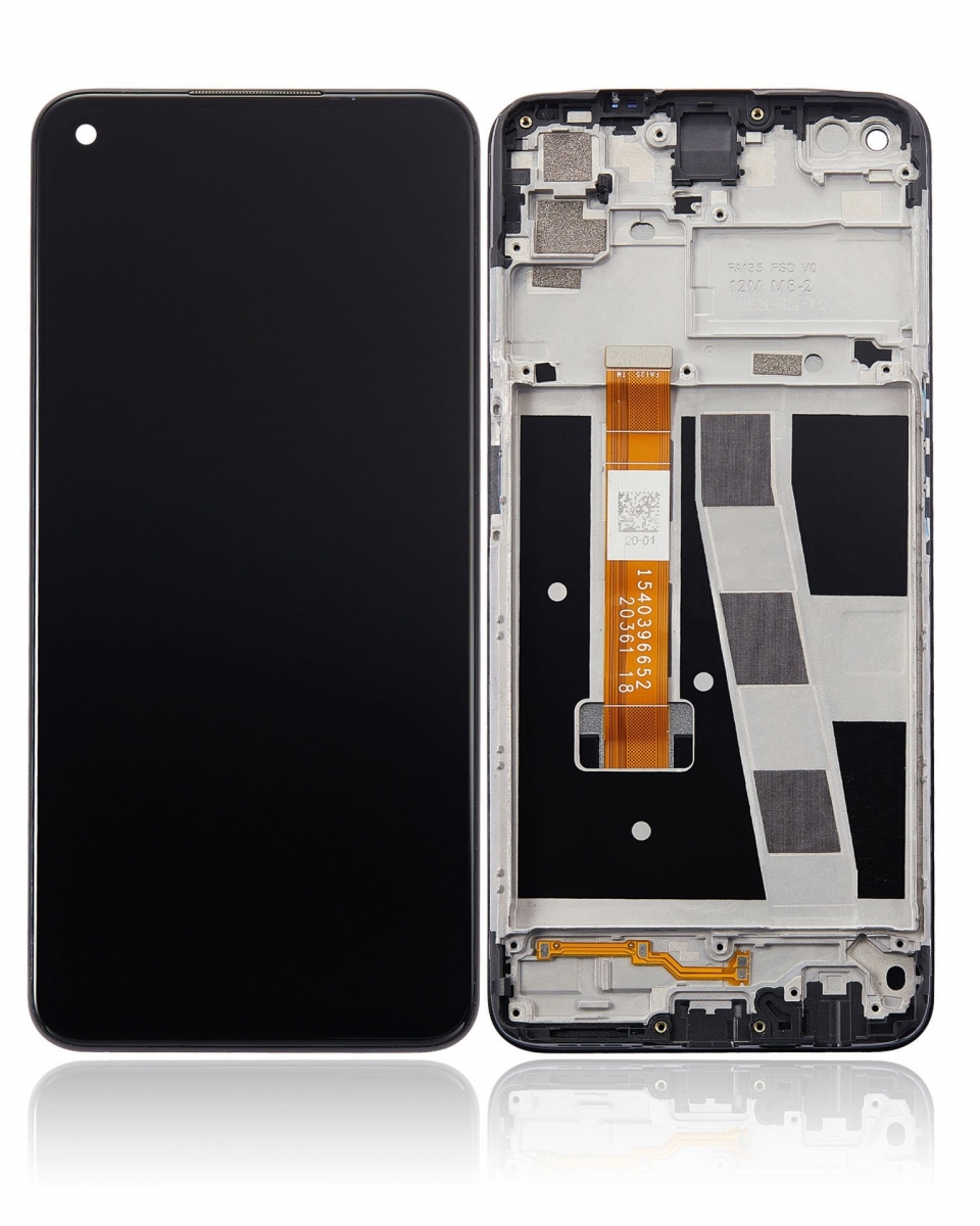 Oppo A52 Ekran Dokunmatik Siyah Çıtalı Orjinal