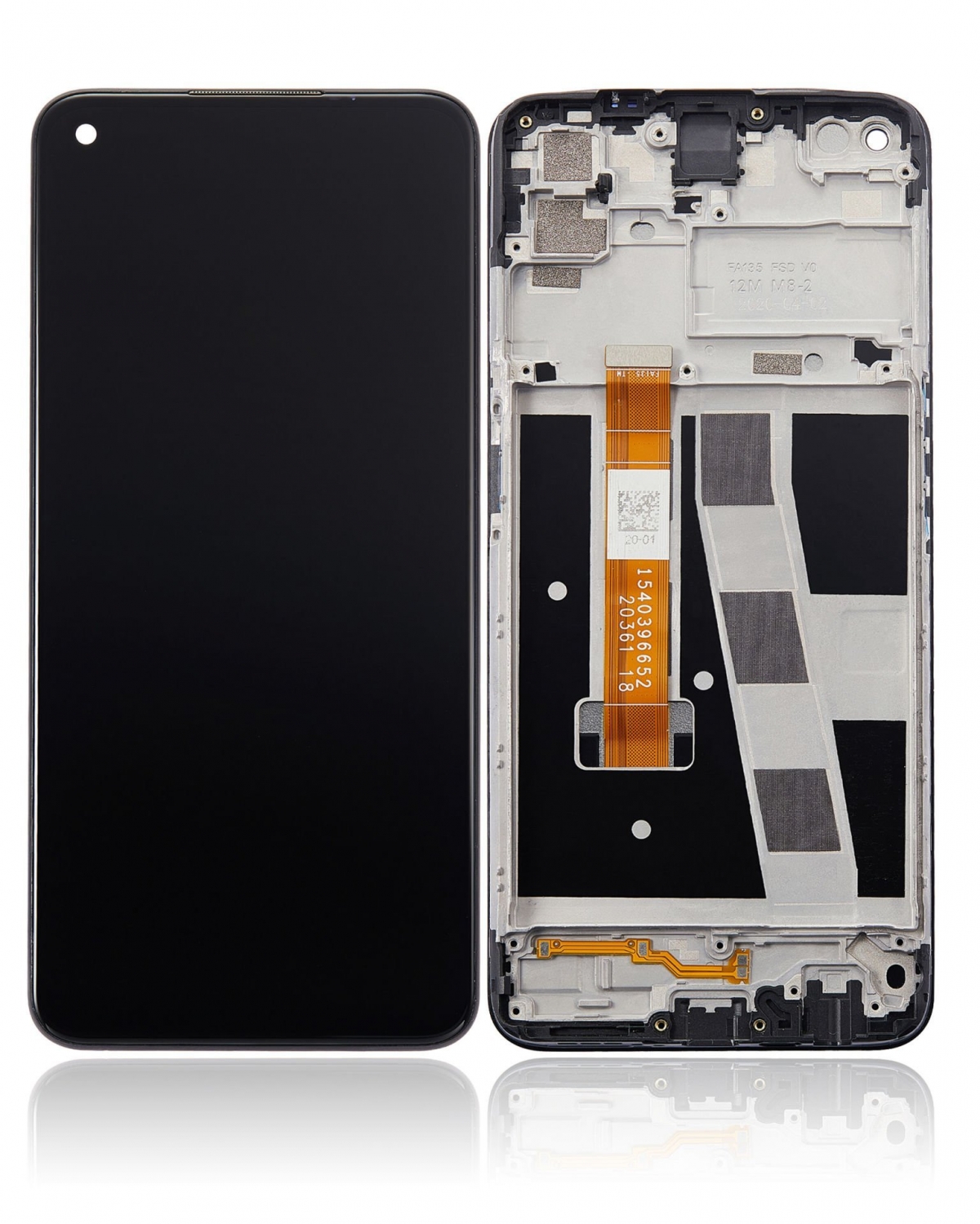 Oppo A52 Ekran Dokunmatik Siyah Çıtalı Orjinal