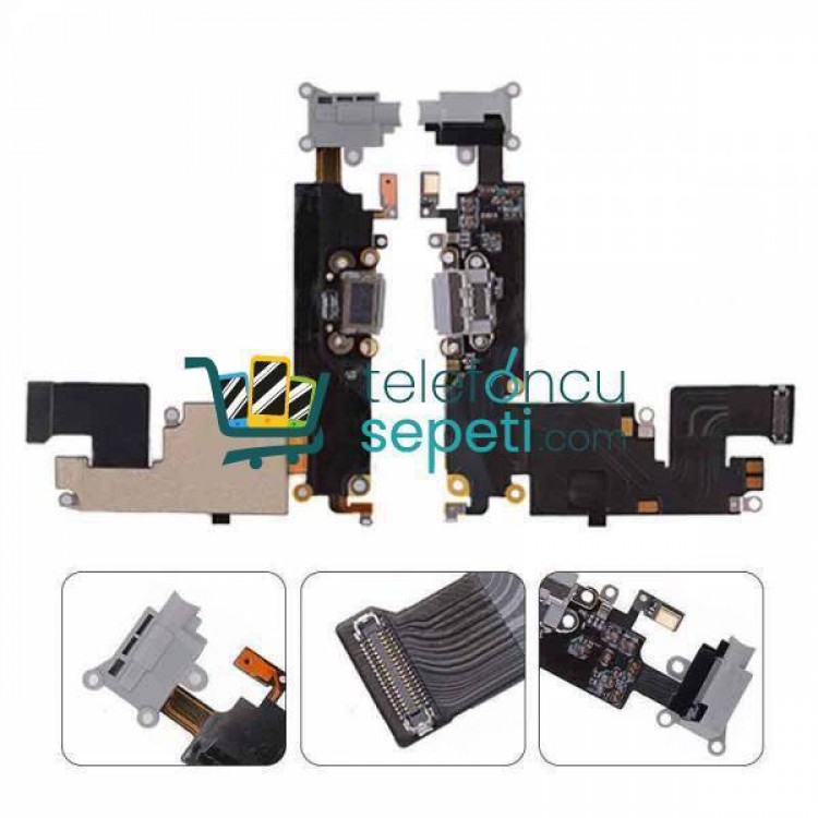 iPhone 6s Kulaklık Soketli Şarj Soketli Film Siyah Orjinal Servis