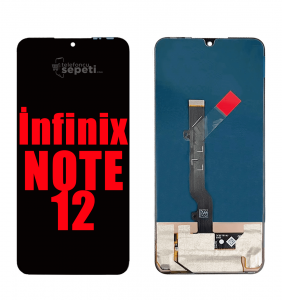 İnfinix Note 12 Ekran Dokunmatik Siyah Çıtasız Orjinal