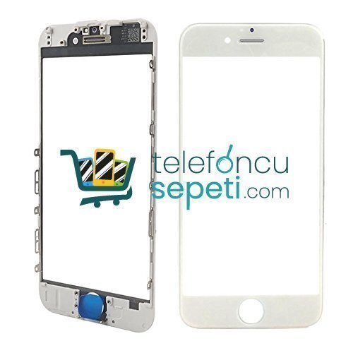 iPhone 6s Plus Lens Ocalı Çıtalı Polarizeli Beyaz