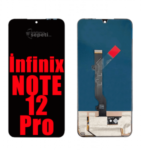 İnfinix Note 12 Pro Ekran Dokunmatik Siyah Çıtasız Orjinal