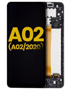 Samsung Galaxy A02 A022 Ekran Dokunmatik Siyah Çıtalı %100 Orijinal