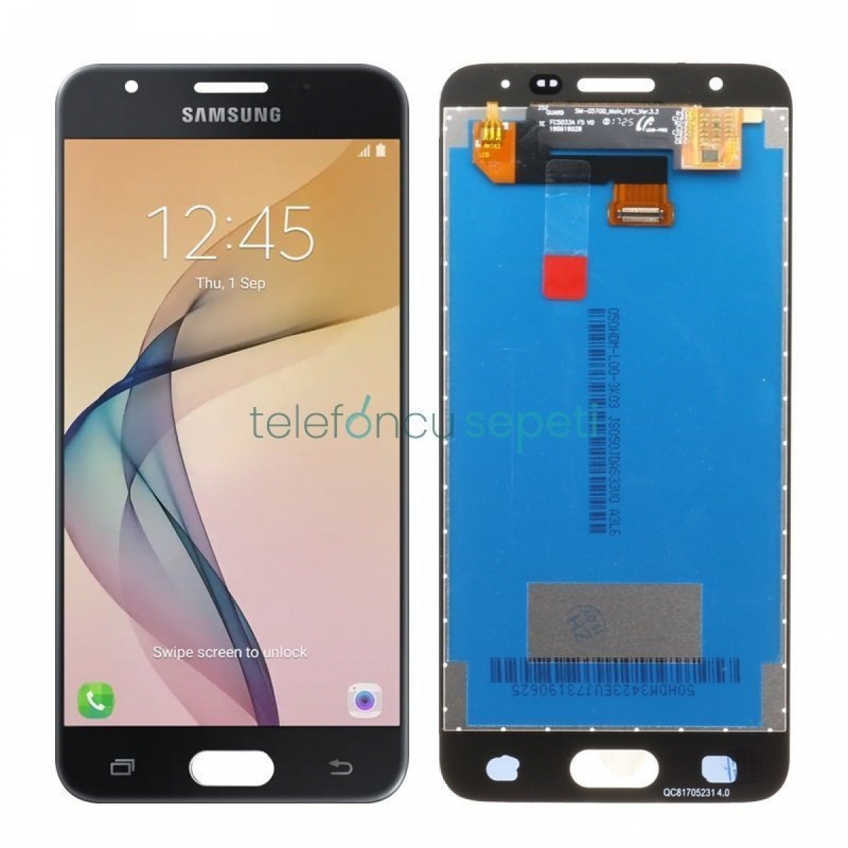 Samsung Galaxy J5 Prime G570 Ekran Dokumatik Siyah Orjinal Servis