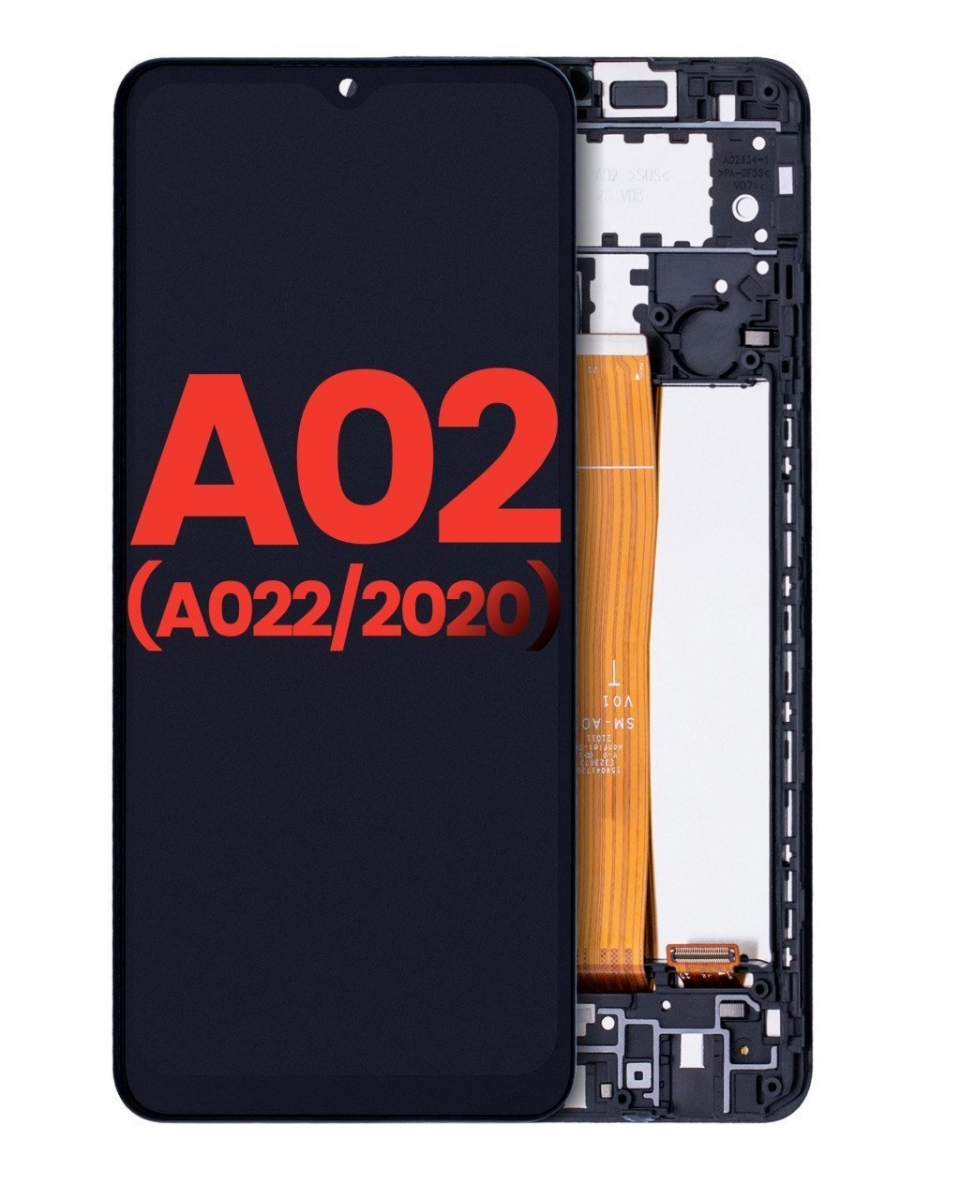 Samsung Galaxy A02 A022 Ekran Dokunmatik Siyah Çıtalı A Plus Kalite