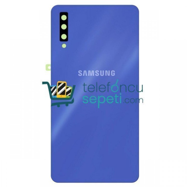 Samsung Galaxy A7 2018 A750 Arka Kapak Mavi Orjinal