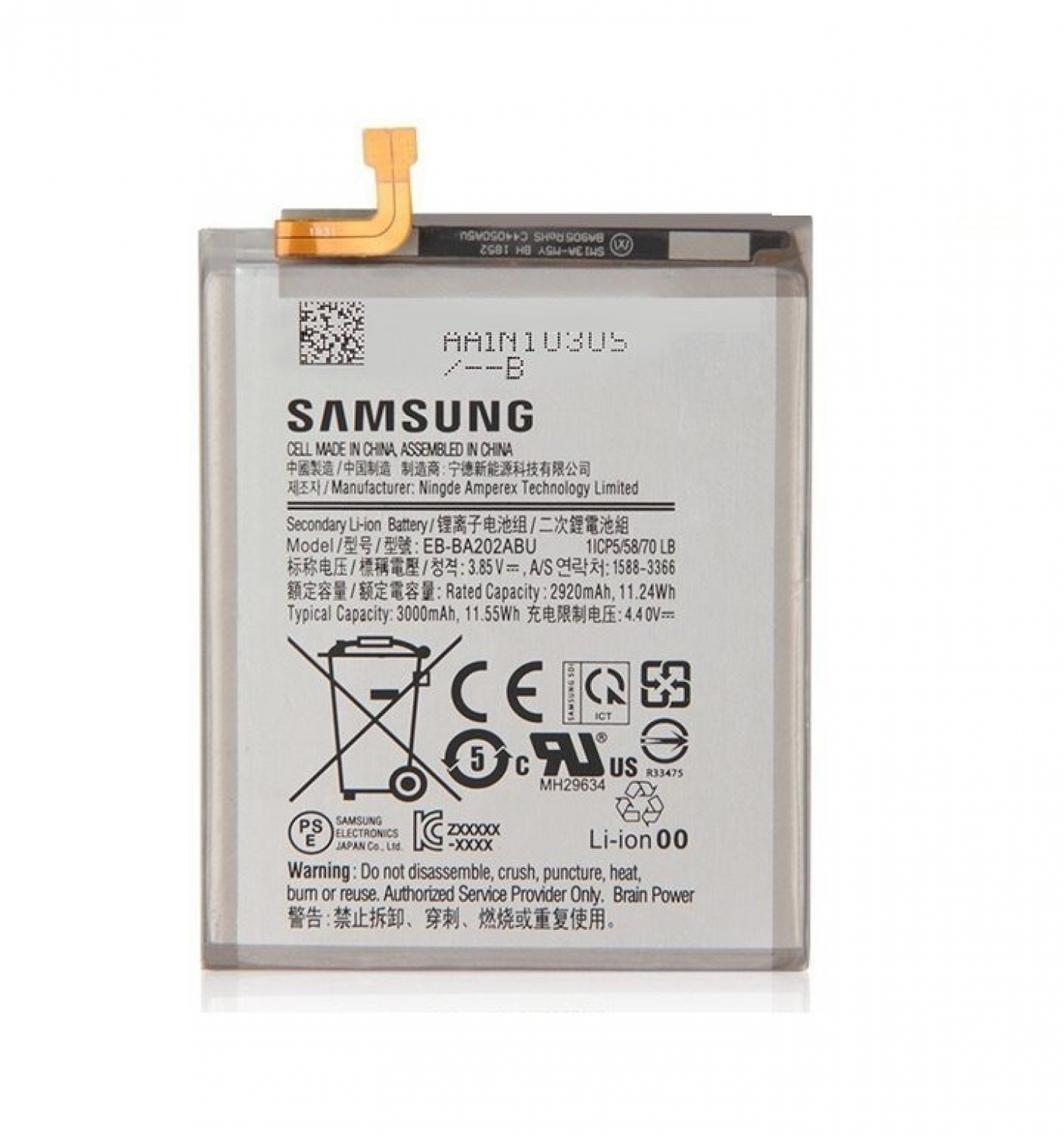 Samsung Galaxy A10E A102 Batarya Pil Orjinal Samsung Galaxy A10E A102 Batarya Pil Orjinal