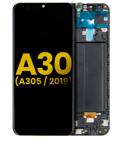 Samsung Galaxy A30 A305 Ekran Dokunmatik Siyah Çıtalı %100 Orijinal