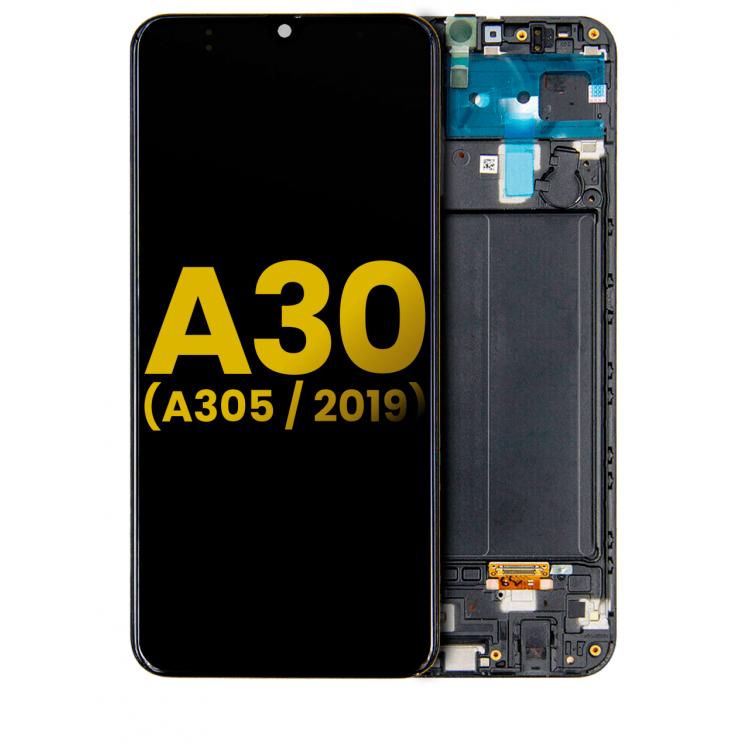 Samsung Galaxy A30 A305 Ekran Dokunmatik Siyah Çıtalı Servis %100 Orijinal