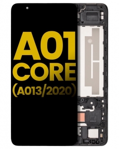 Samsung Galaxy A01 Core A013 Ekran Dokunmatik Siyah Çıtalı Orjinal