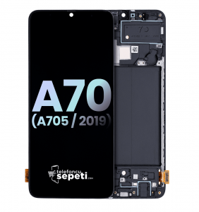Samsung Galaxy A70 A705 Ekran Dokunmatik Siyah Çıtalı Orijinal %100 Servis Ürün