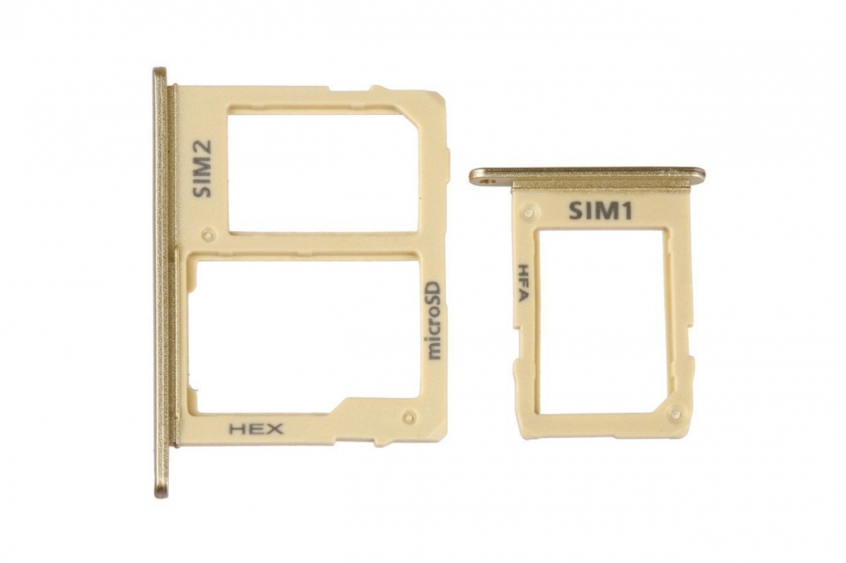 Samsung Galaxy J6 J600 Sim Kart Tepsisi Gold Çift