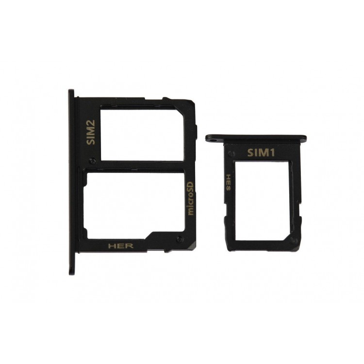 Samsung Galaxy J6 J600 Sim Kart Tepsisi Siyah Çift