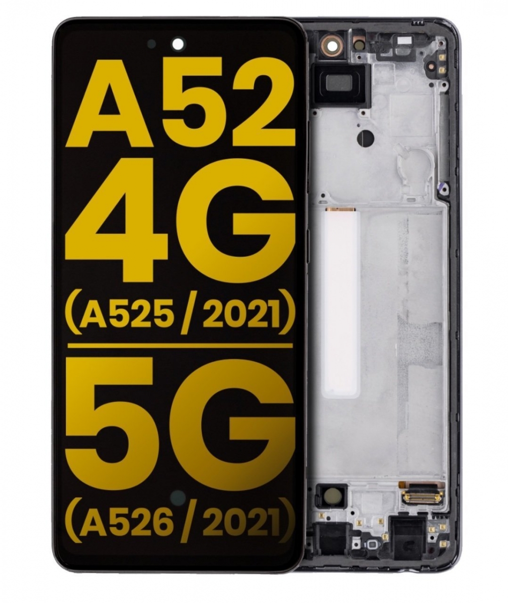 Samsung Galaxy A52 A525 Ekran Dokunmatik Siyah Çıtalı Orjinal