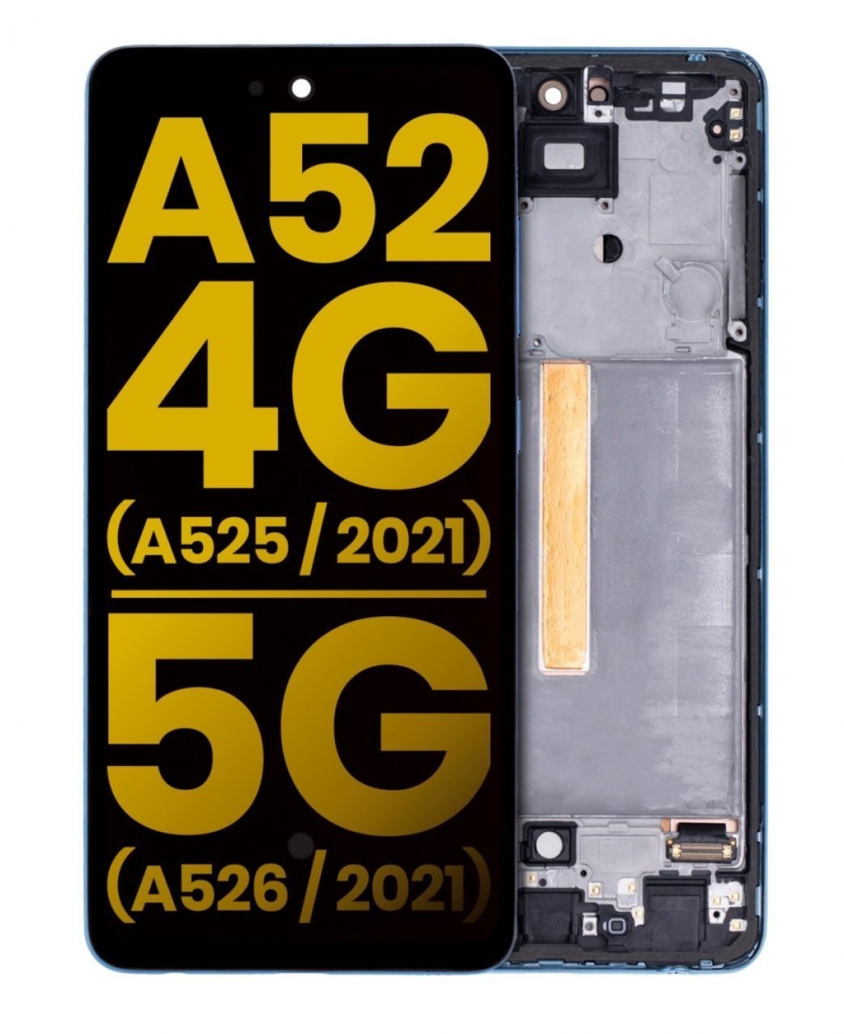 Samsung Galaxy A52 A525 Ekran Dokunmatik Mavi Çıtalı Orjinal