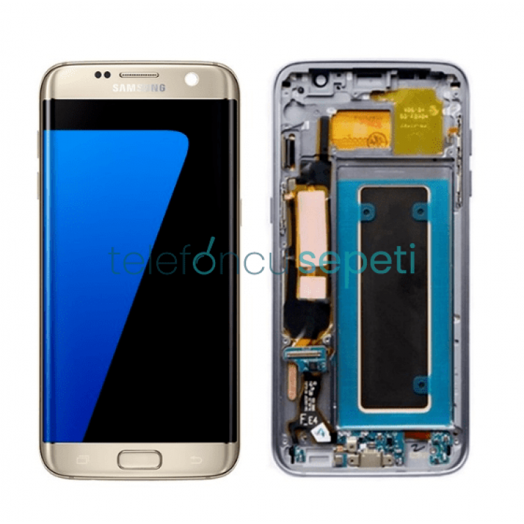 Samsung Galaxy S7 Edge G935 Ekran Dokunmatik Gold Revize