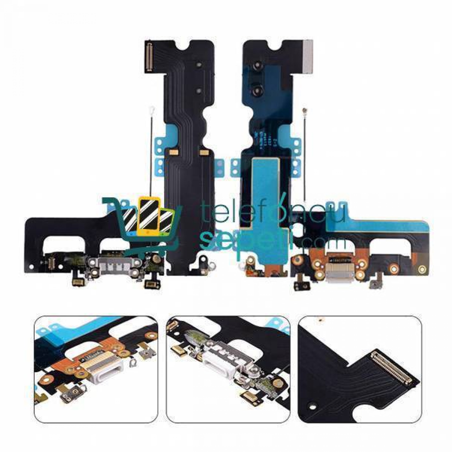 iPhone 7 Plus Şarj Soketli Mikrofon Filmi Beyaz Orjinal Servis iPhone 7 Plus Şarj Soketli Mikrofon Filmi Beyaz Orjinal Servis