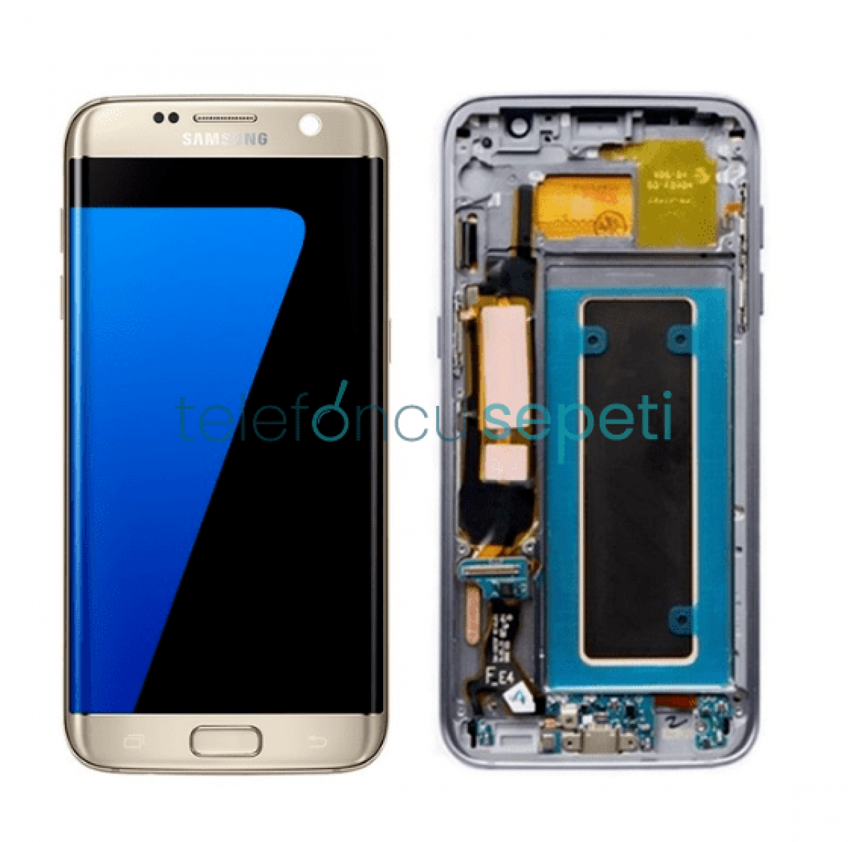 Samsung Galaxy S7 Edge G935 Ekran Dokunmatik Gold Revize