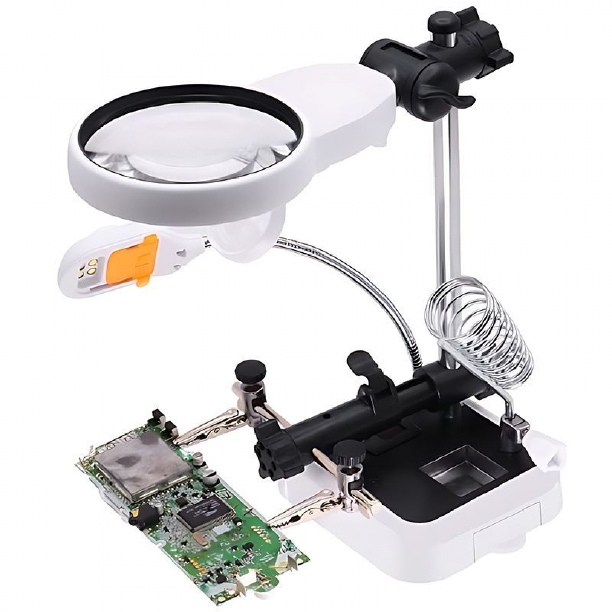 Mg16129-Dc Ledli Büyüteçli Bord Tutucu