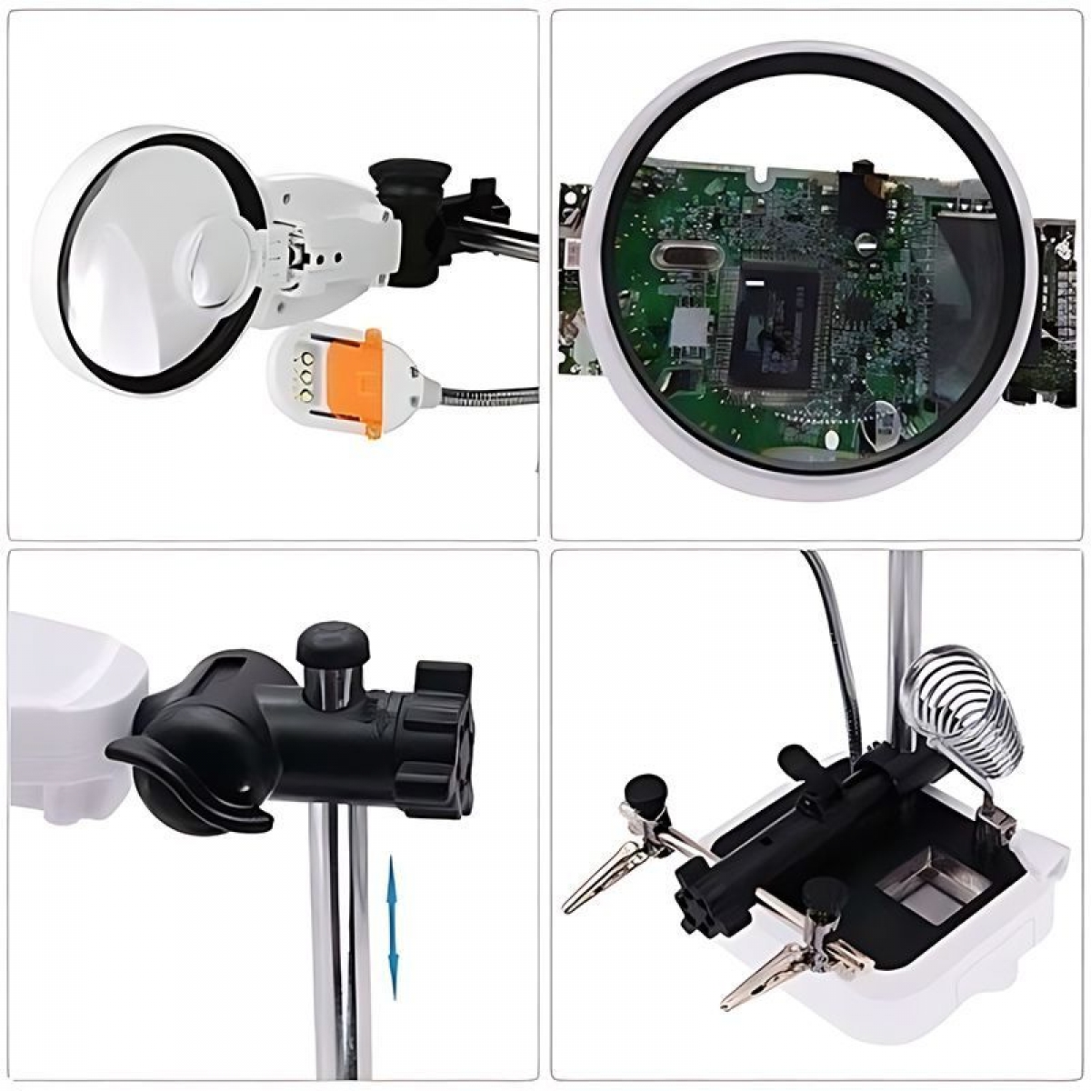 Mg16129-Dc Ledli Büyüteçli Bord Tutucu