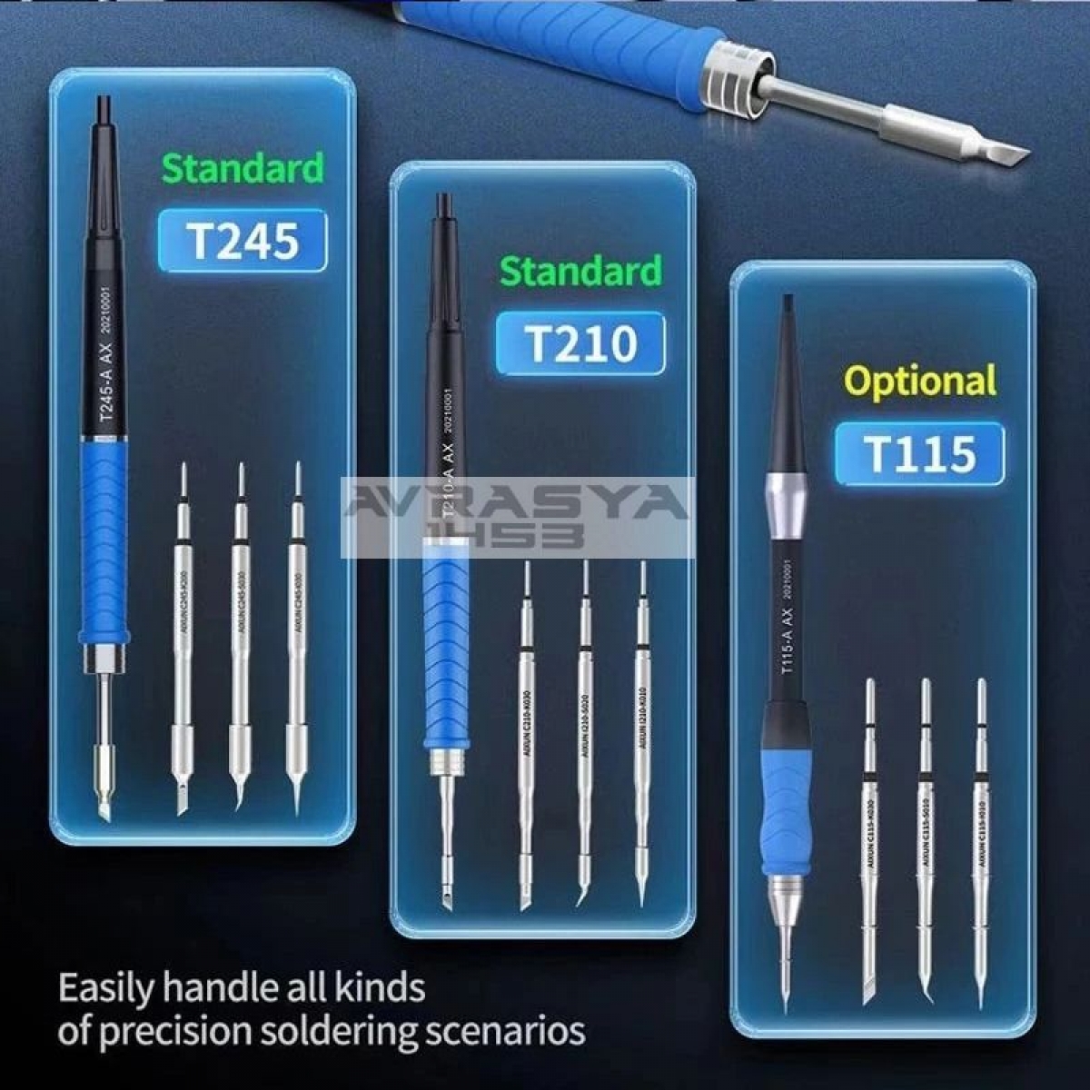 Aixun T420D (T210 + T115) 6 Adet Havya Ucu Lehim Istasyonu