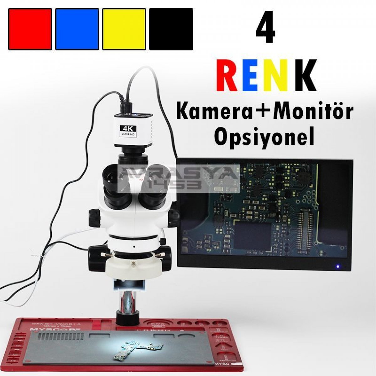Mikroskop Zs 7050P Kamera Yuvalı Kırmızı Tablo Set Mikroskop Zs 7050P Kamera Yuvalı Kırmızı Tablo Set