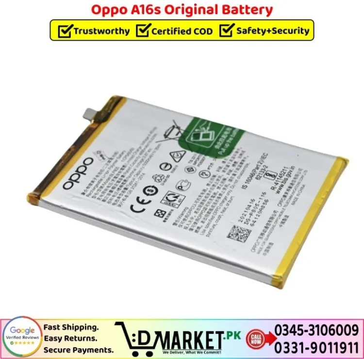 Oppo A16S Batarya Pil Orjinal Mah Logosuz Ürün BLP781