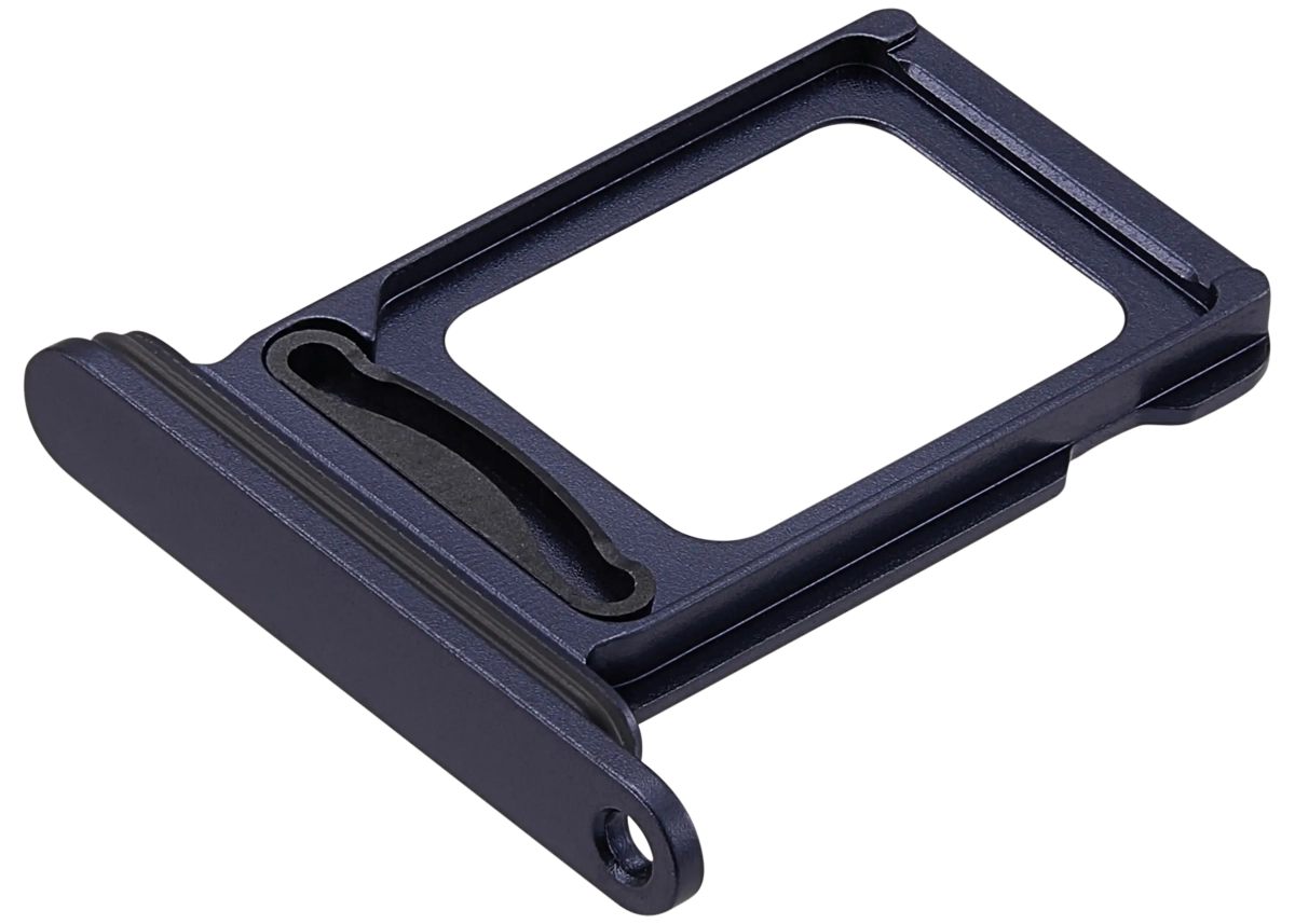 İphone 17 Pro Max ile Uyumlu Çift Sim Kart Tepsisi (Koyu Mavi)
