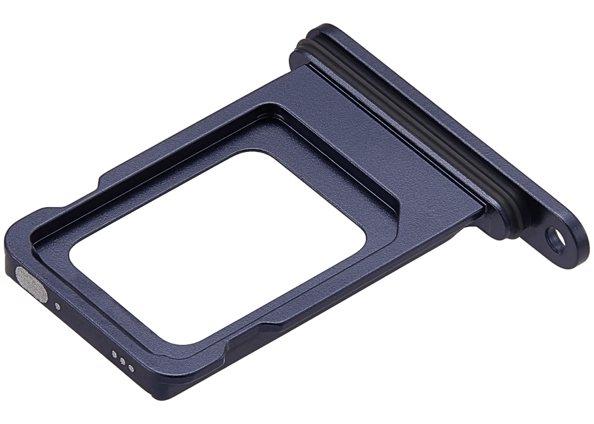 İphone 17 Pro ile Uyumlu Çift Sim Kart Tepsisi (Koyu Mavi)