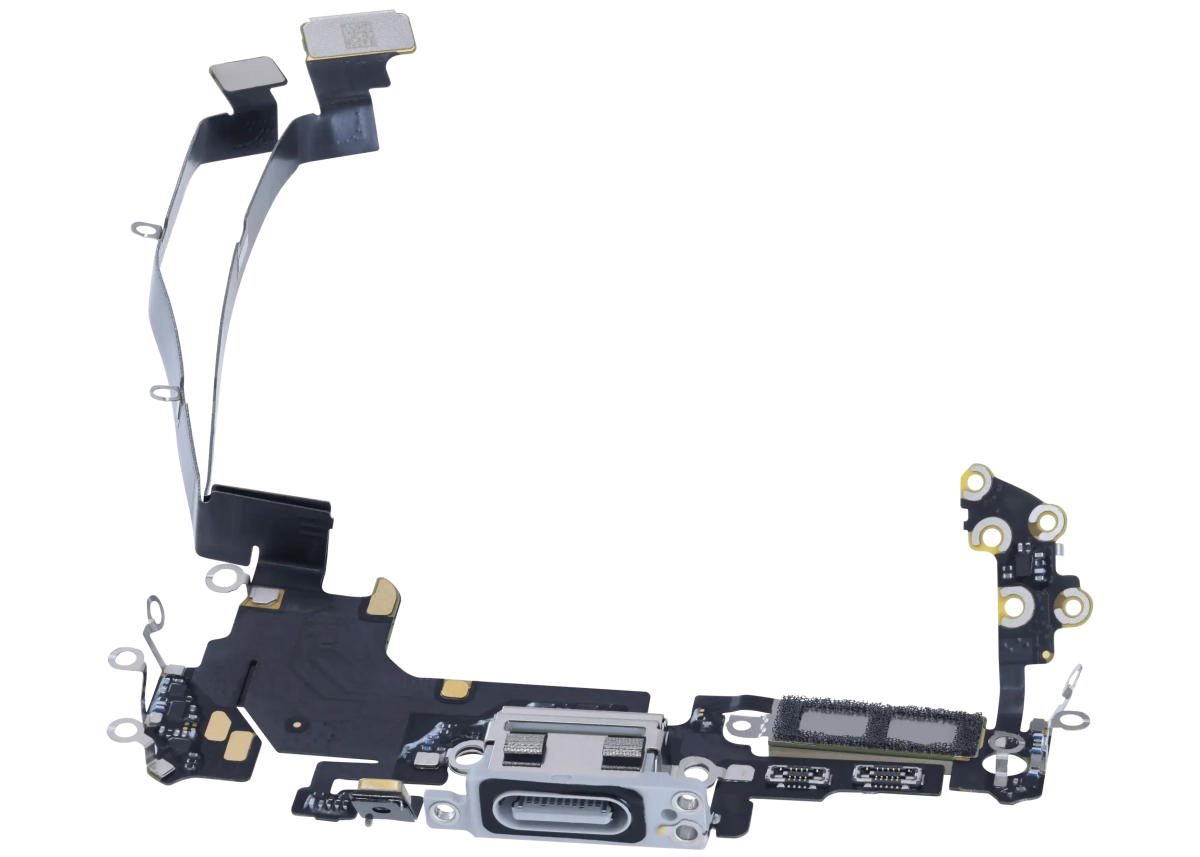 İphone 17 Pro USB-C Şarj Bağlantı Noktası Esnek Kablosu (eSIM)  (Kanada Versiyonu) (Gümüş)